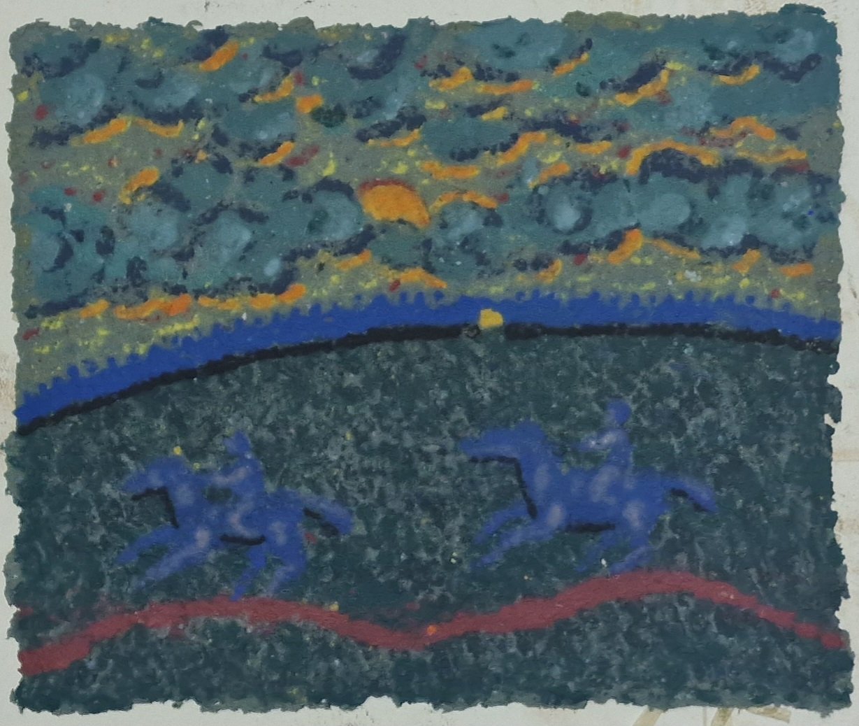 Cloudiness, Coloured paper pulp, 2023 — Giannis Efthimiou