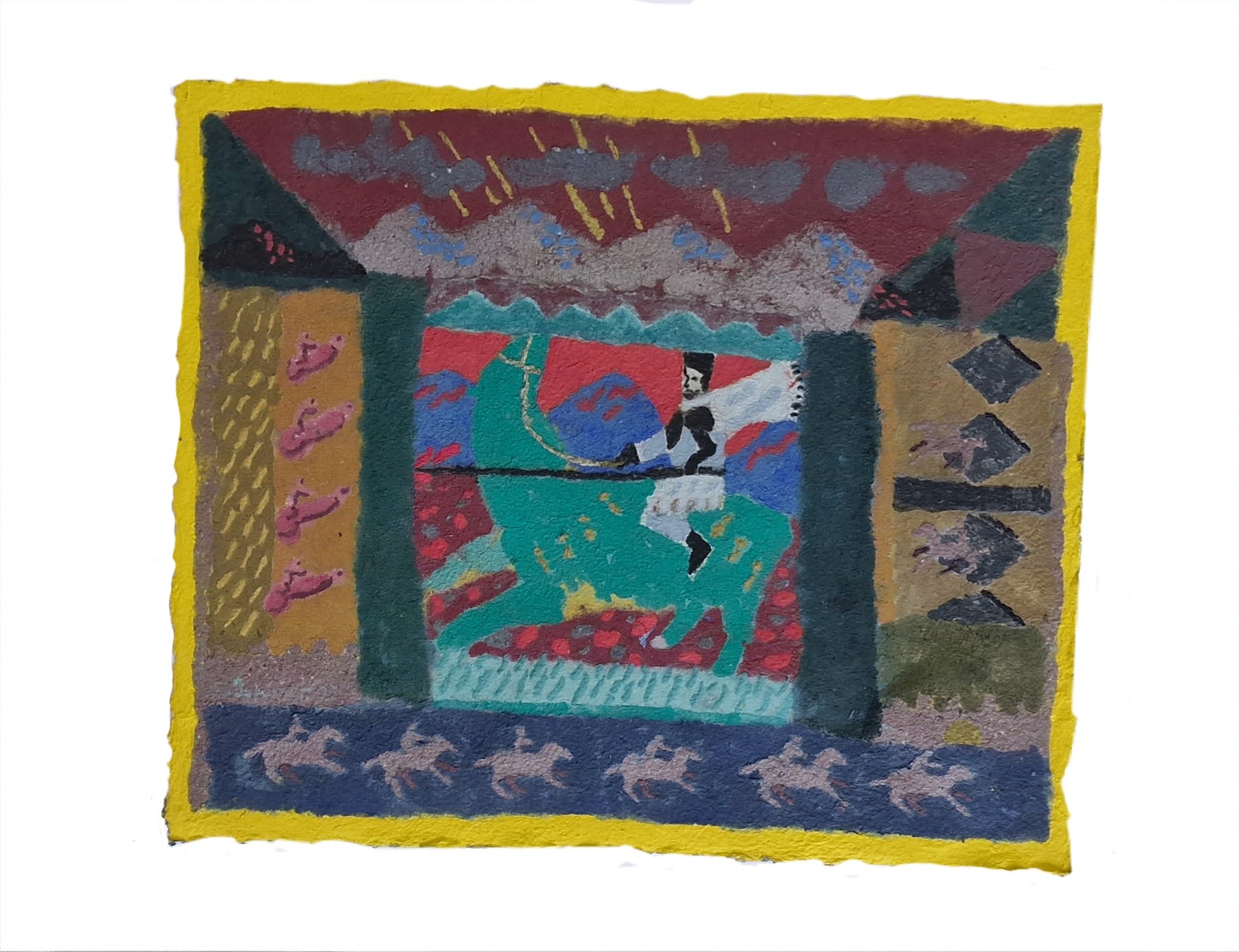 Crossover episodes, Coloured paper pulp, 2023 — Giannis Efthimiou