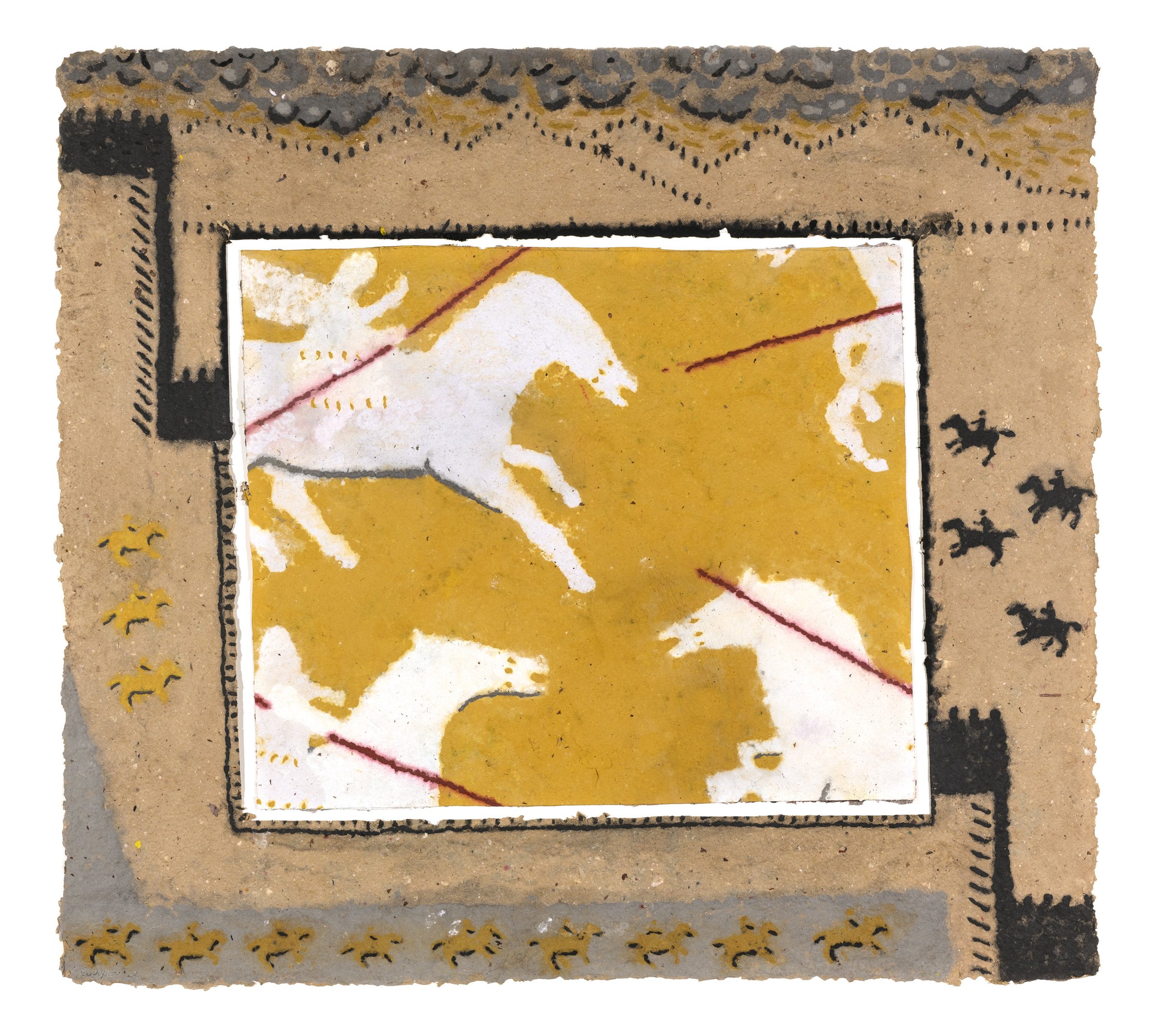 Frame, Coloured paper pulp, 2022 — Giannis Efthimiou