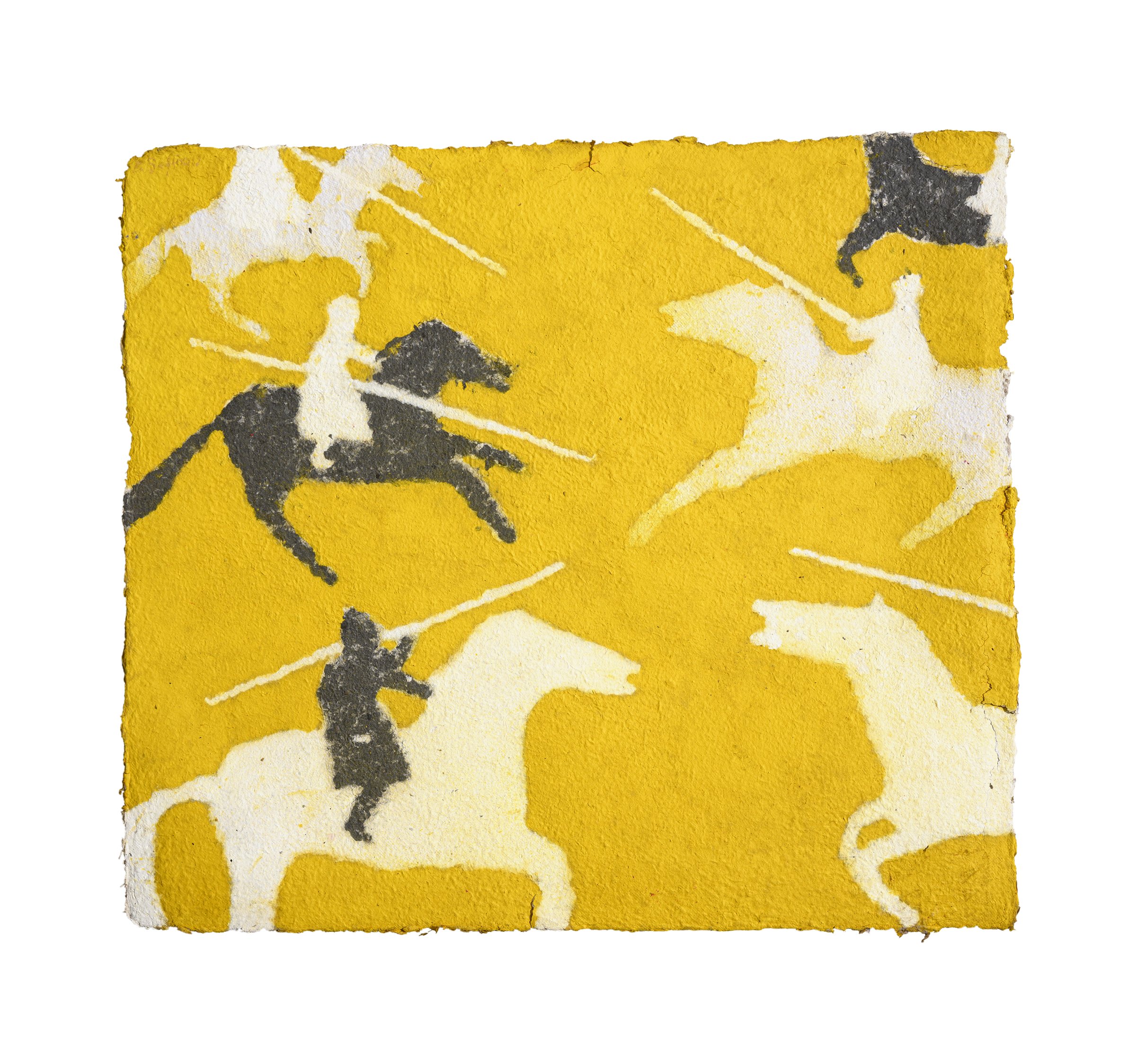 Horsmen, Coloured paper pulp, 2022 — Giannis Efthimiou
