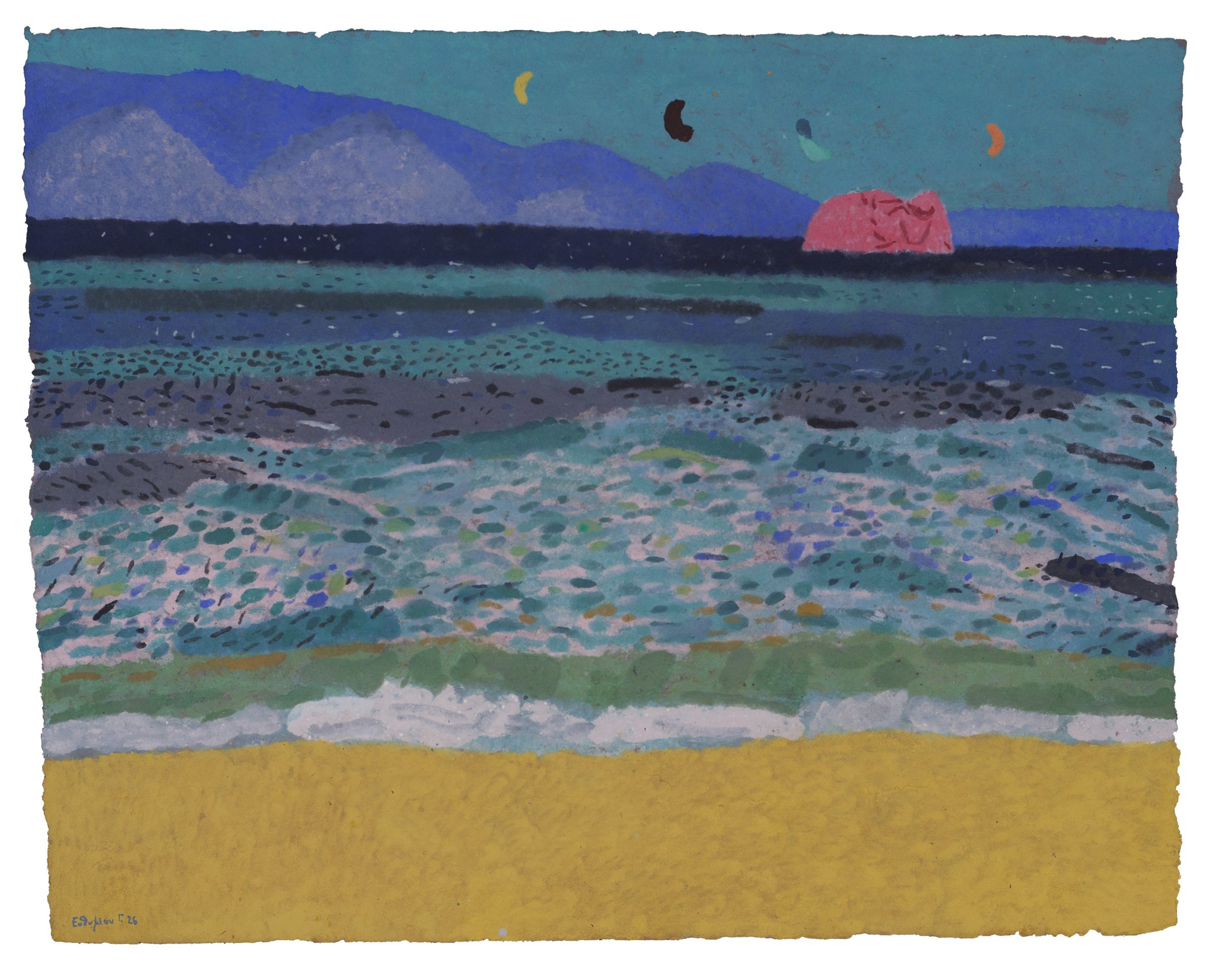 Naxos III, Coloured paper pulp, 2026 — Giannis Efthimiou