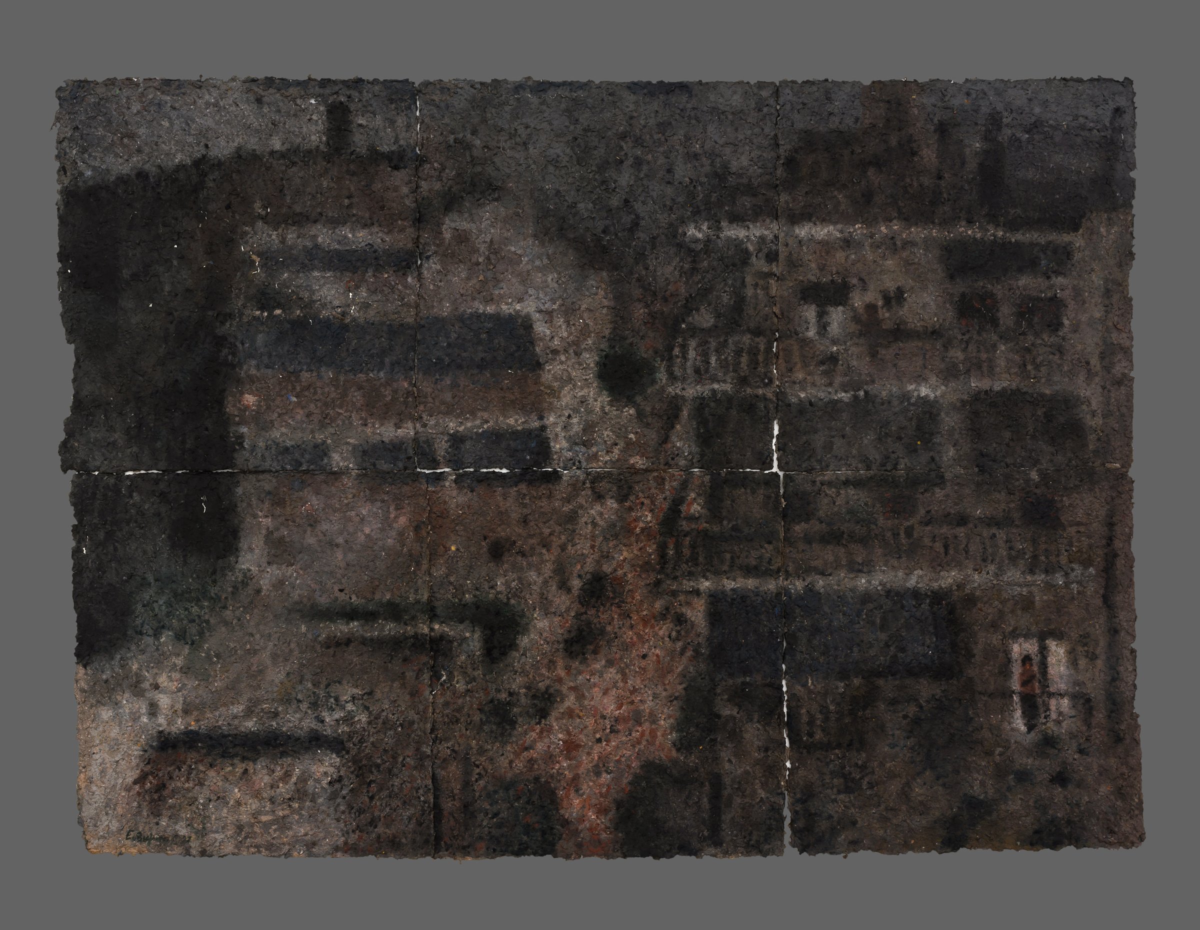 Night Landscape III, Coloured paper pulp, 2020 — Giannis Efthimiou
