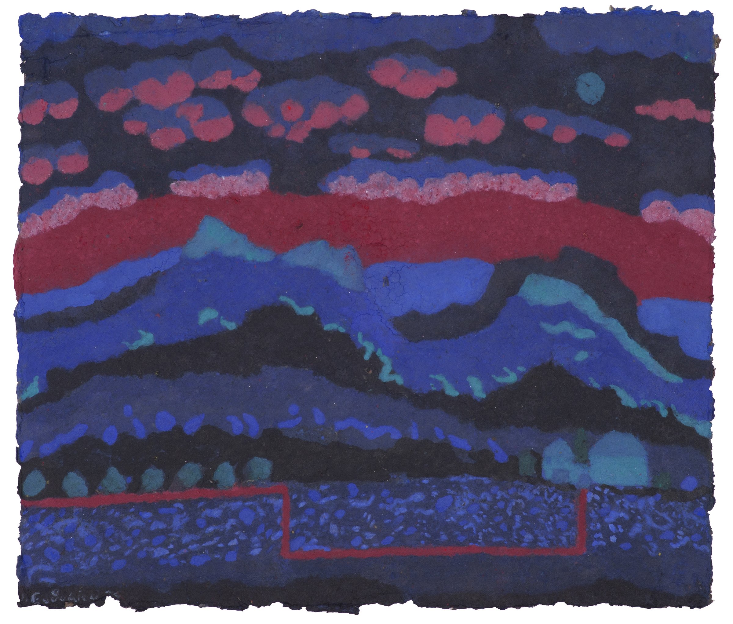Night, Coloured paper pulp, 2023 — Giannis Efthimiou