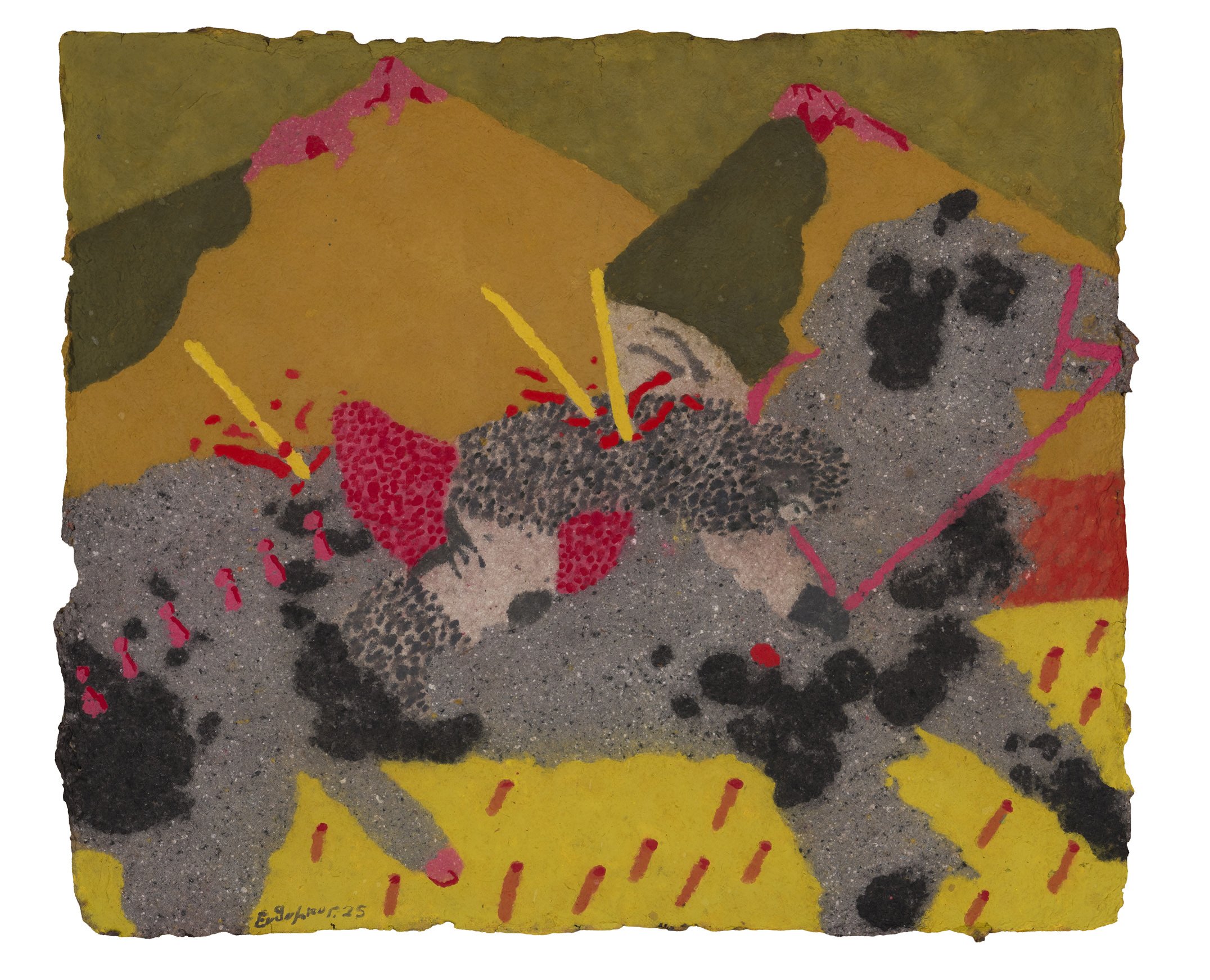 Poor horse, Coloured paper pulp, 2025 — Giannis Efthimiou