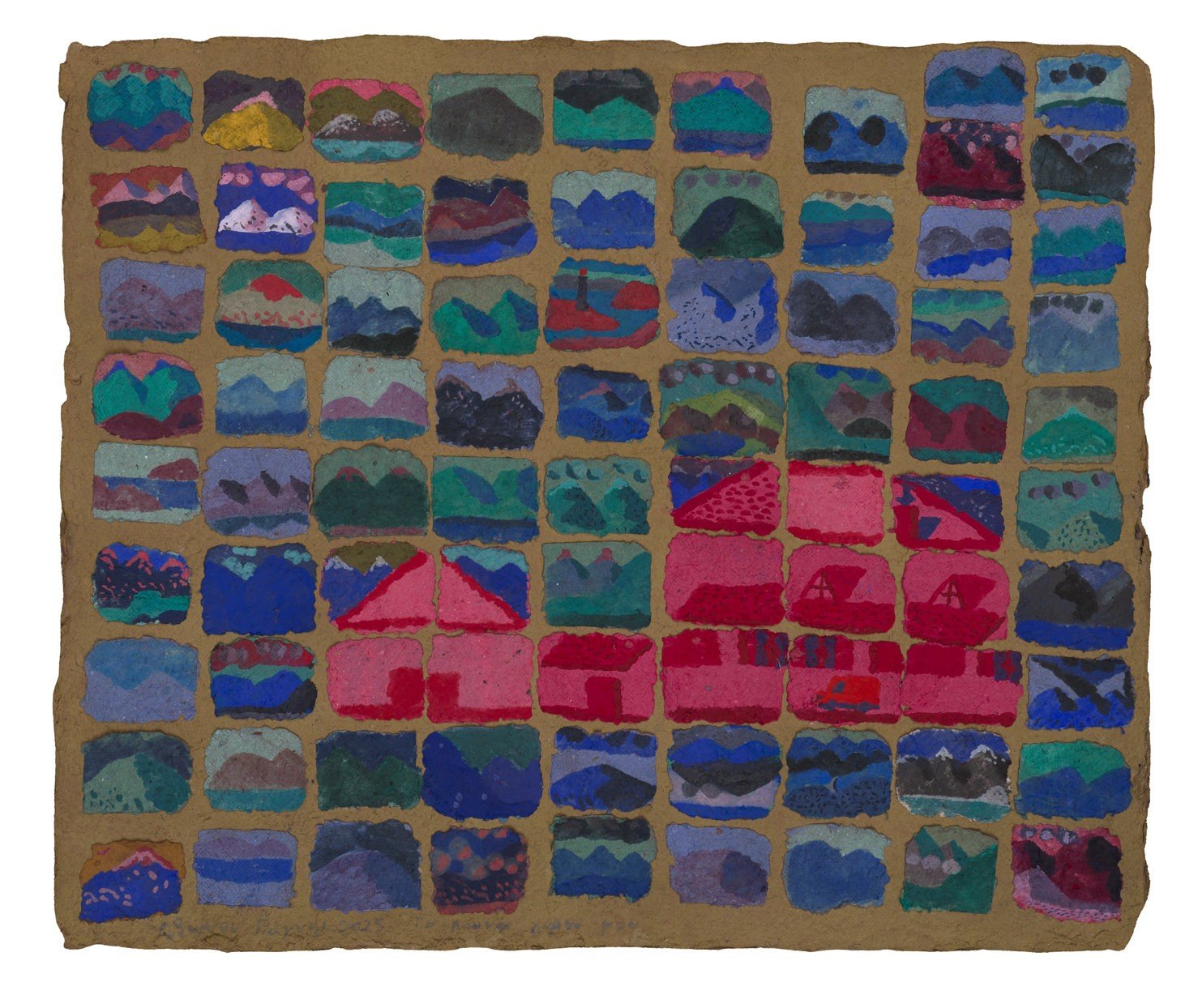 Puzzle I, Coloured paper pulp, 2025 — Giannis Efthimiou