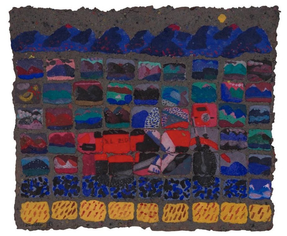 Puzzle II, Coloured paper pulp, 2025 — Giannis Efthimiou