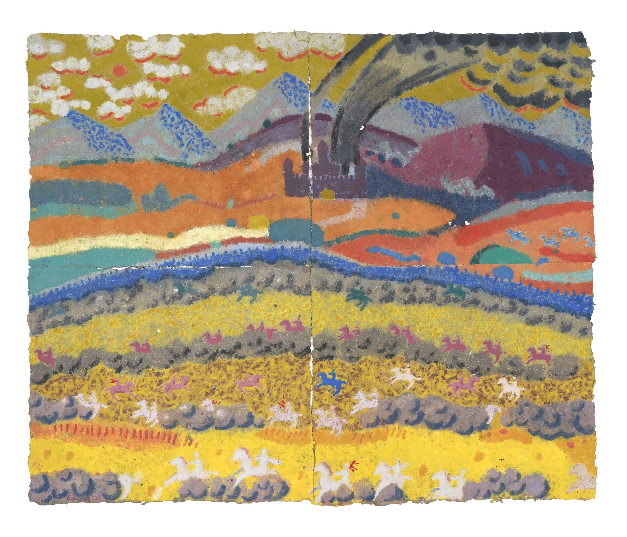 Ribbons, Coloured paper pulp, 2023 — Giannis Efthimiou