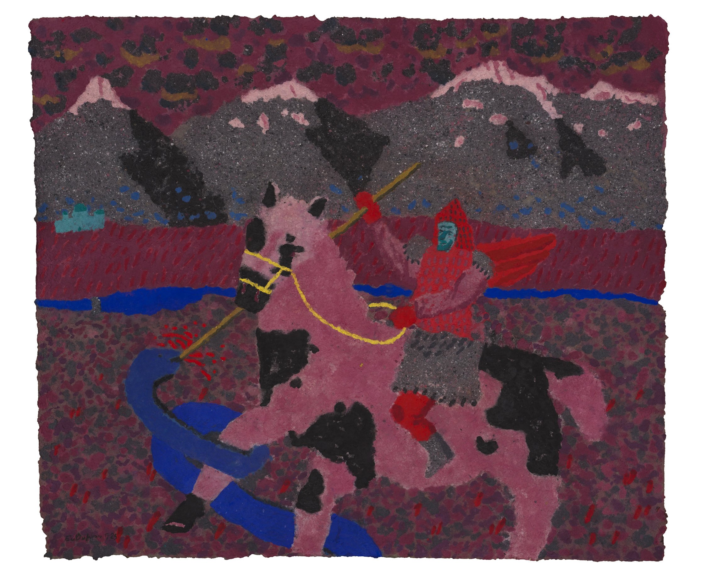 Some George at dusk I, Coloured paper pulp, 2025 — Giannis Efthimiou