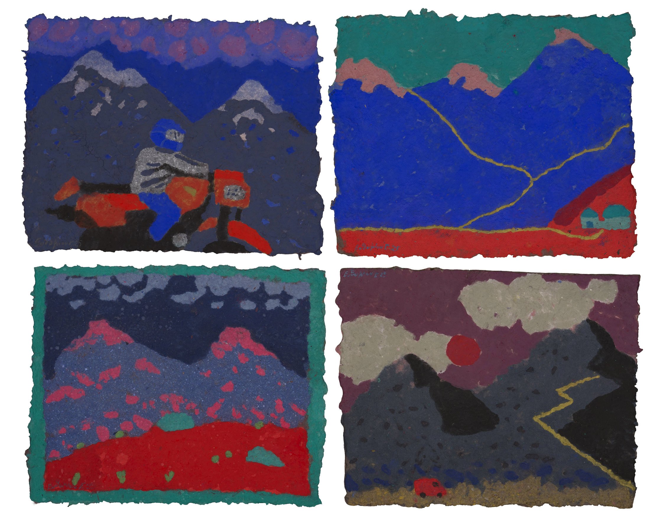 Stories in colour II, Coloured paper pulp, 2025 — Giannis Efthimiou
