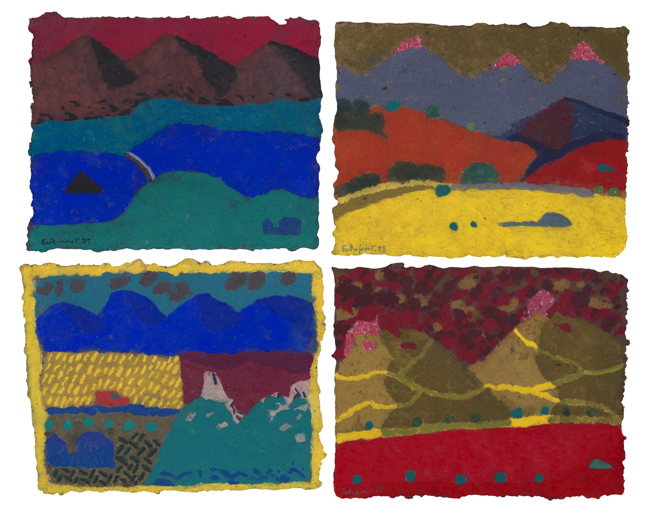 Stories in colour III, Coloured paper pulp, 2025 — Giannis Efthimiou