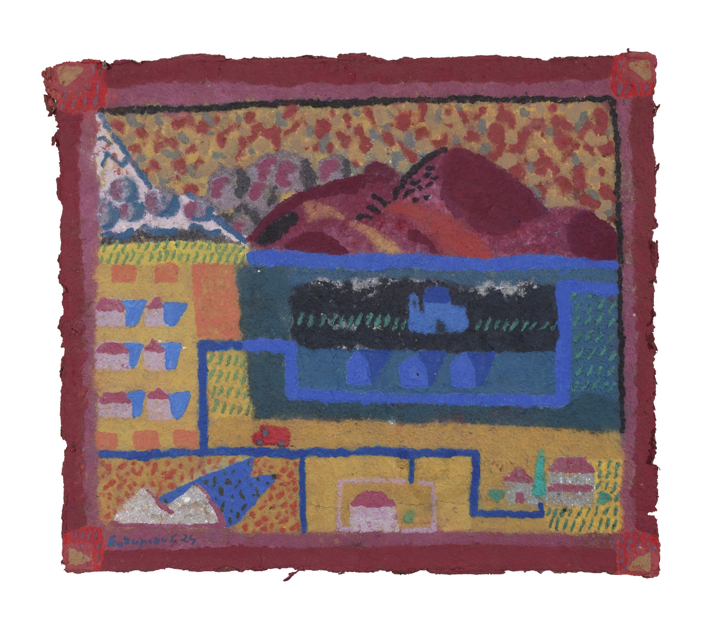 The very first home III, Coloured paper pulp, 2024 — Giannis Efthimiou