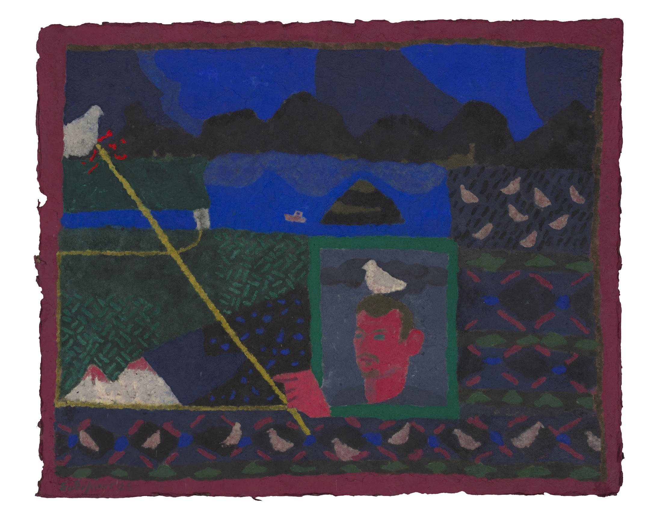 There will be blood, Coloured paper pulp, 2025 — Giannis Efthimiou