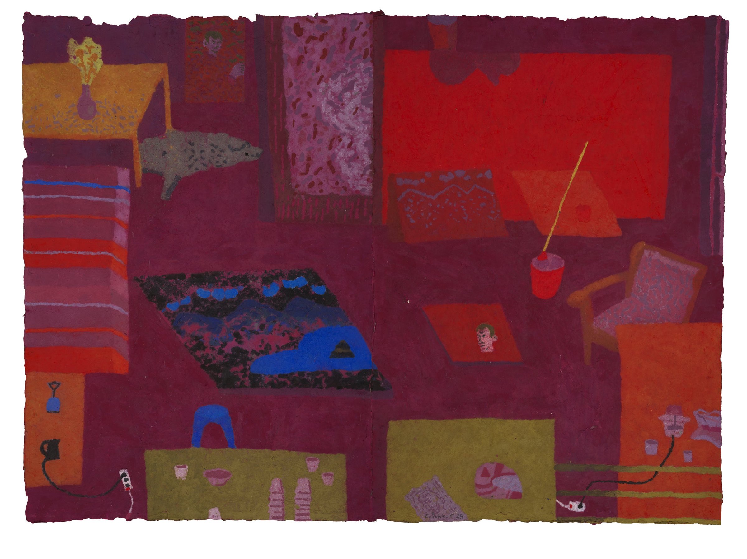 Through my lens I, Coloured paper pulp, 2025 — Giannis Efthimiou