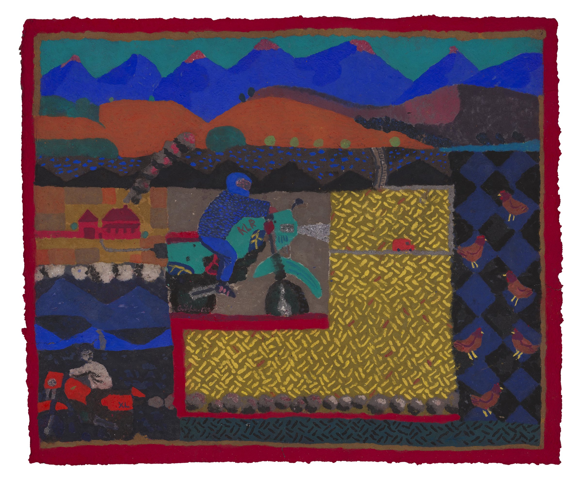 Unmet, Coloured paper pulp, 2025 — Giannis Efthimiou