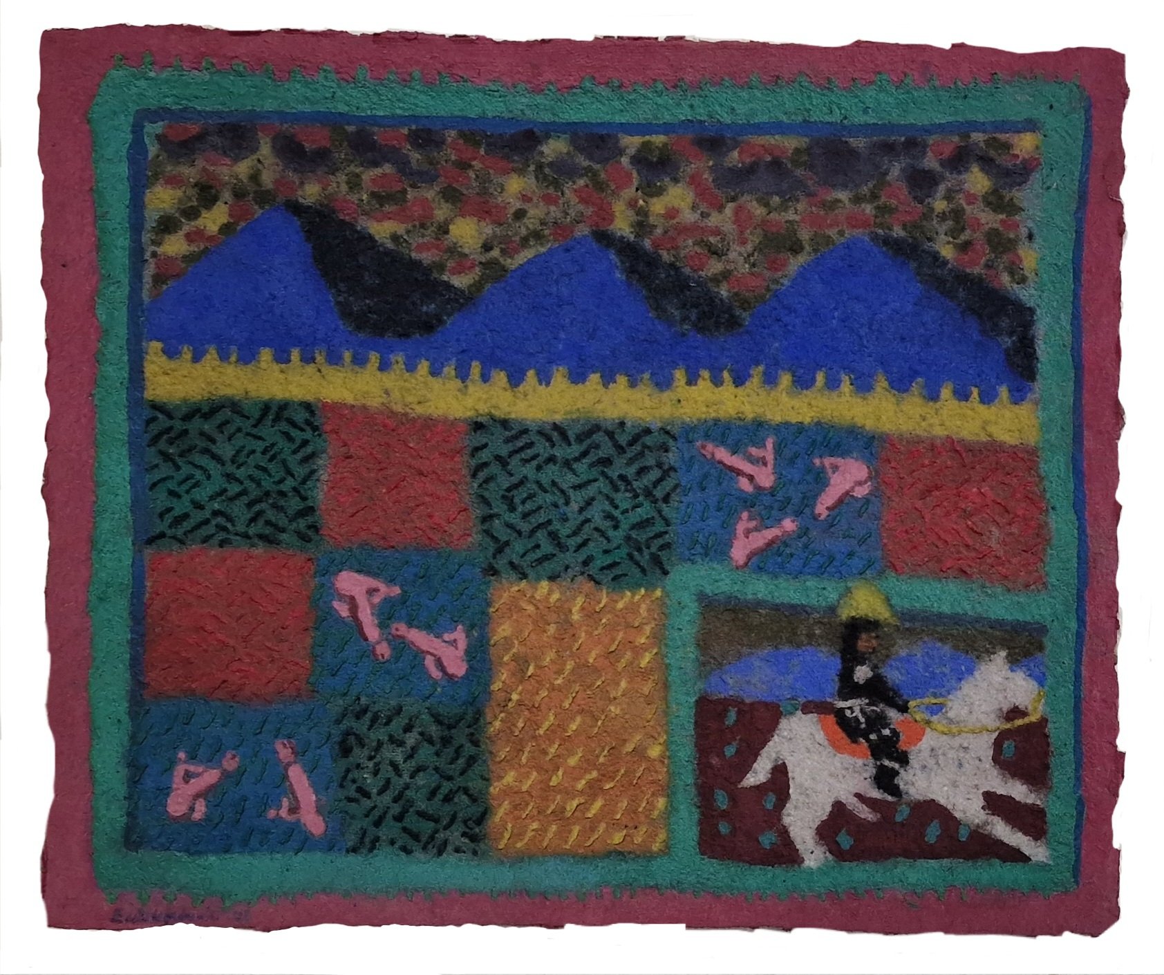 Warmfarms, Coloured paper pulp, 2023 — Giannis Efthimiou