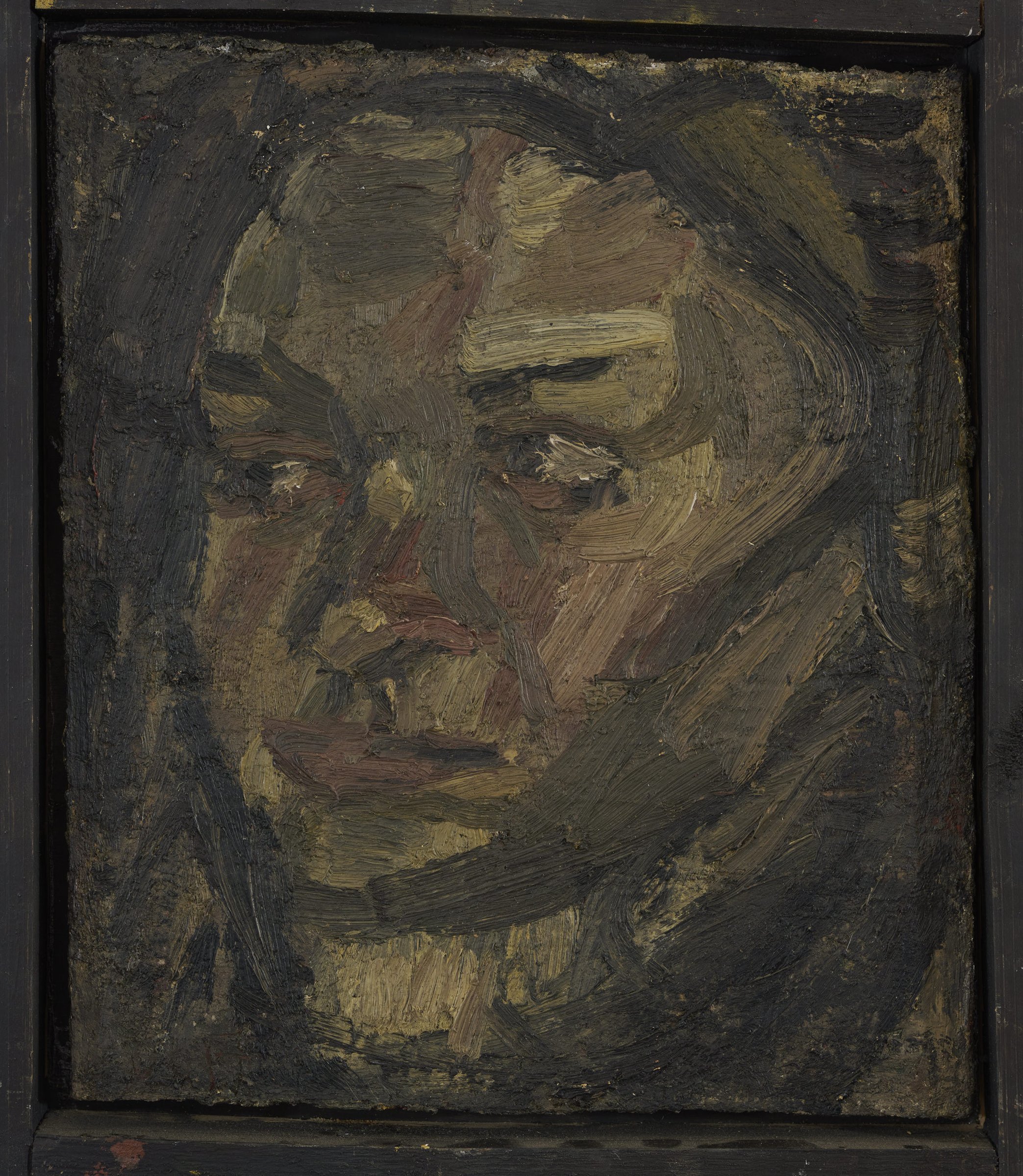 Portrait, Oil on wood, 2017 — Giannis Efthimiou