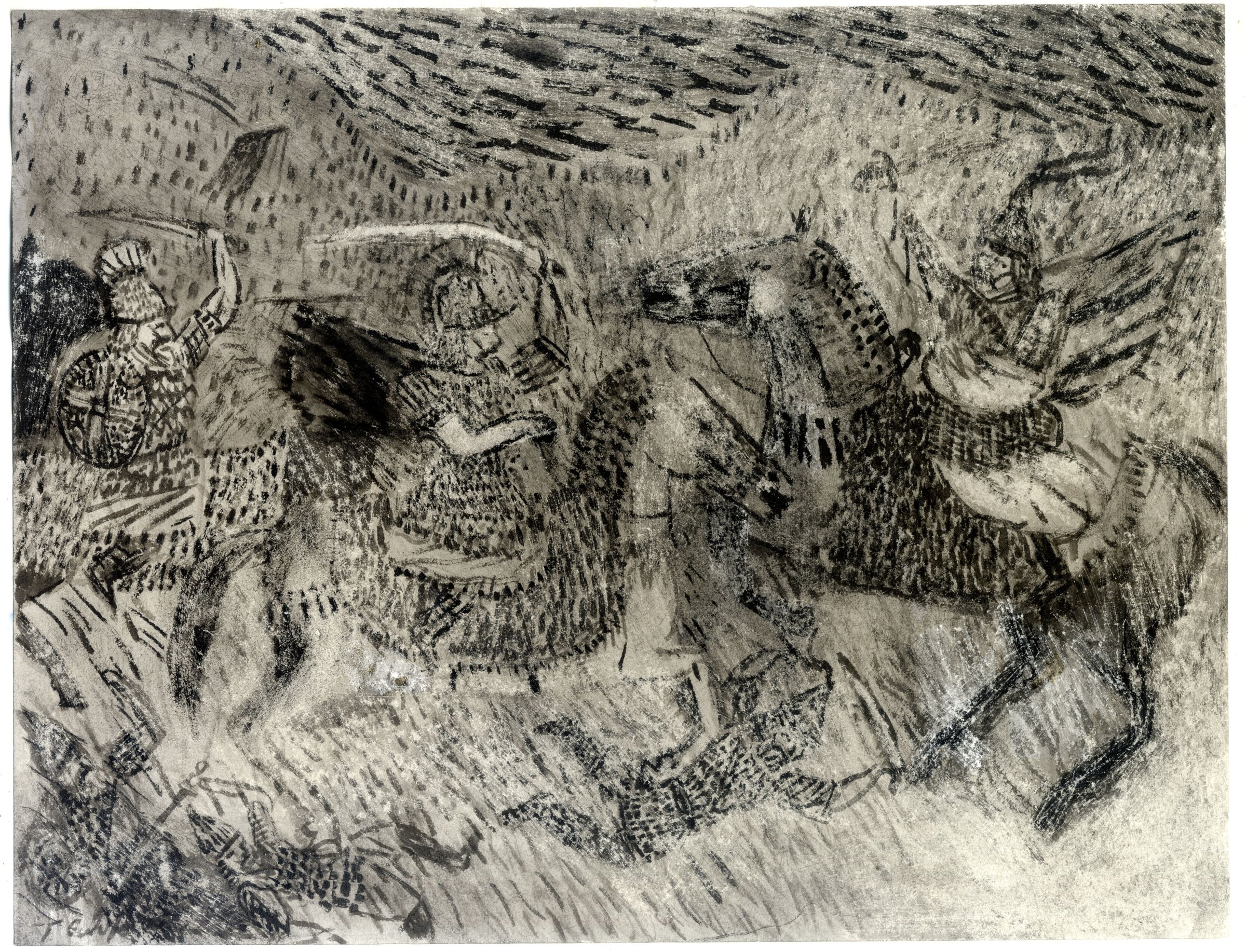 Battle IV, Ink on paper, 2021 — Giannis Efthimiou