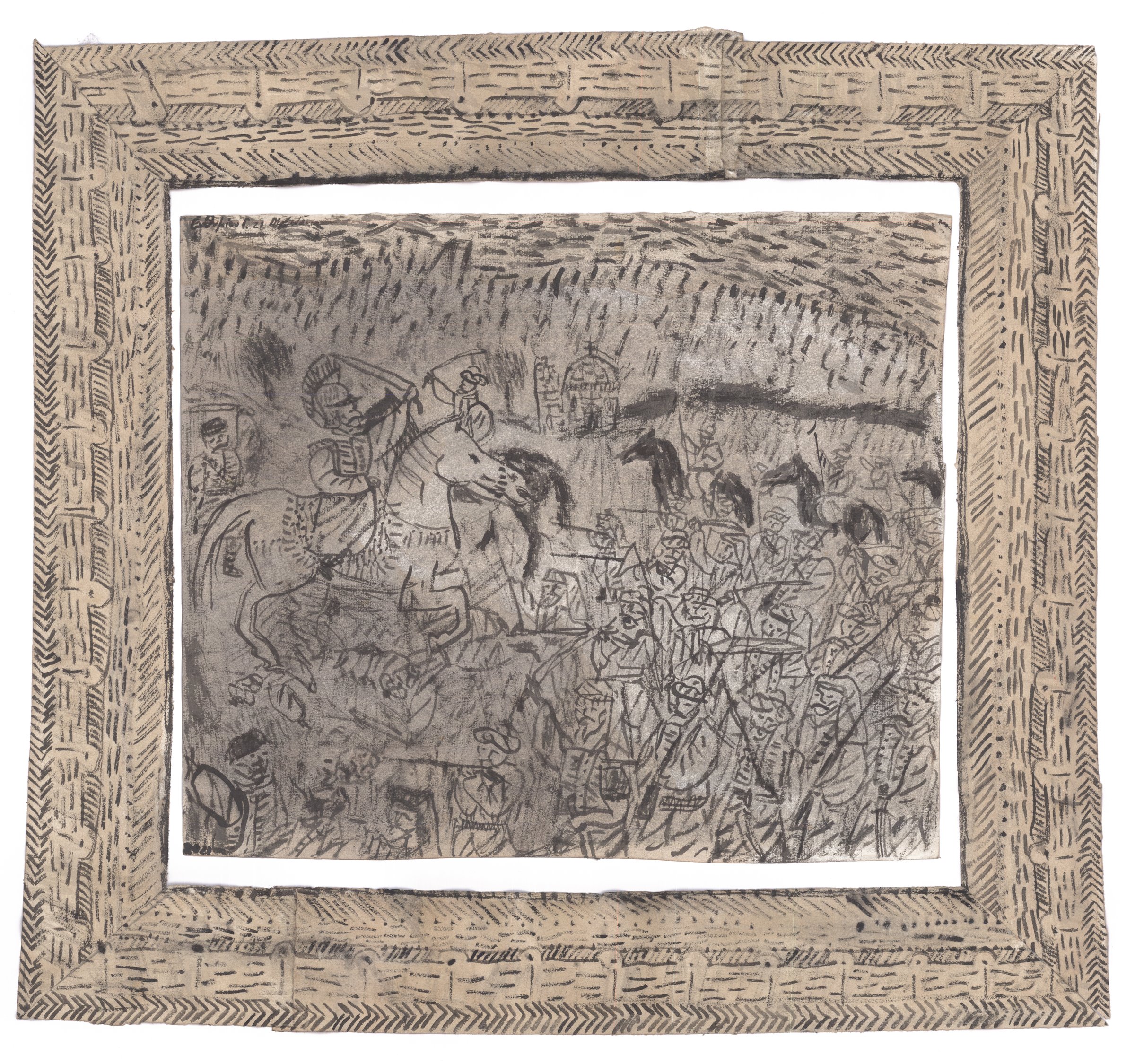 Battle IX, Ink on paper, 2021 — Giannis Efthimiou