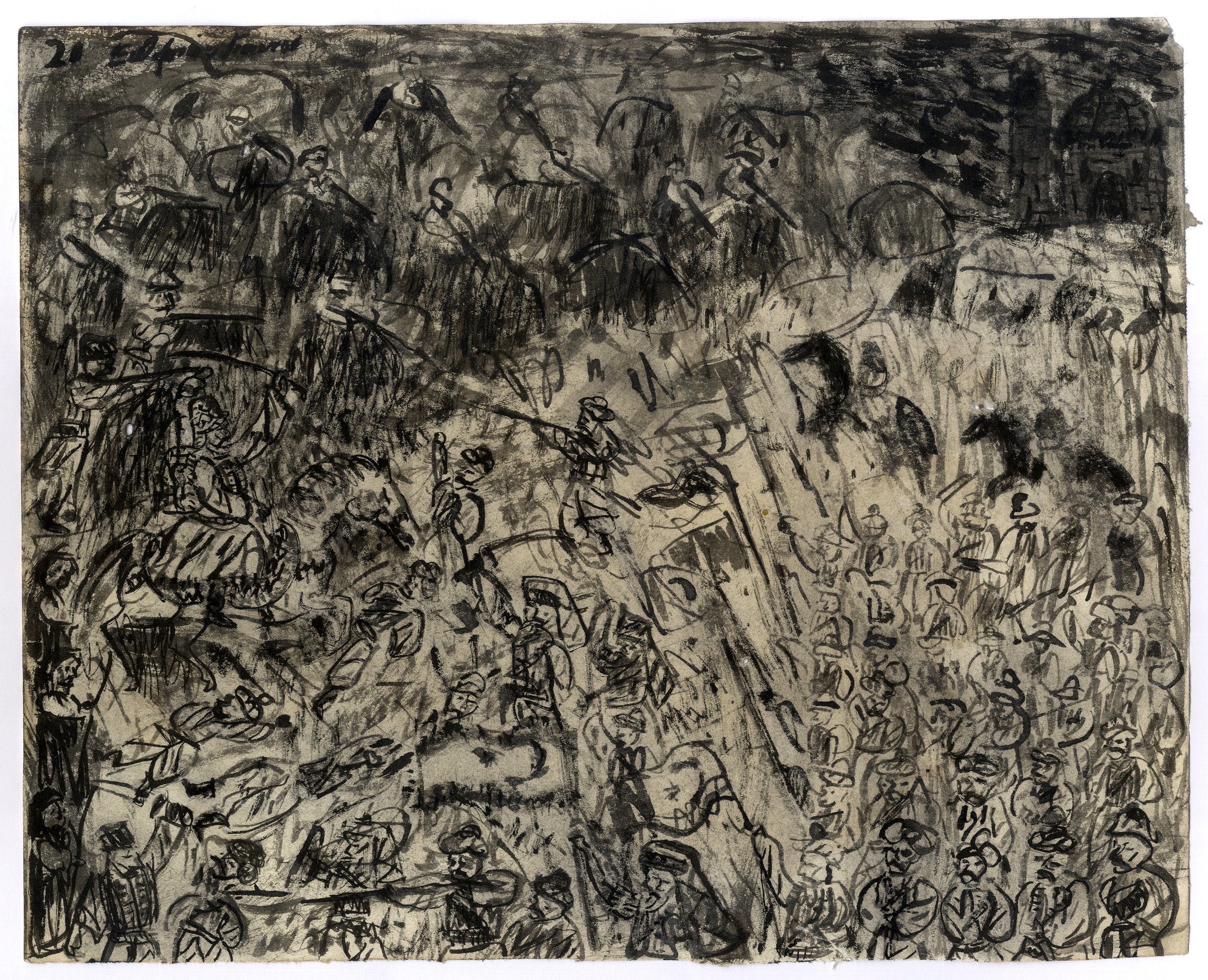 Battle X, Ink on paper, 2021 — Giannis Efthimiou