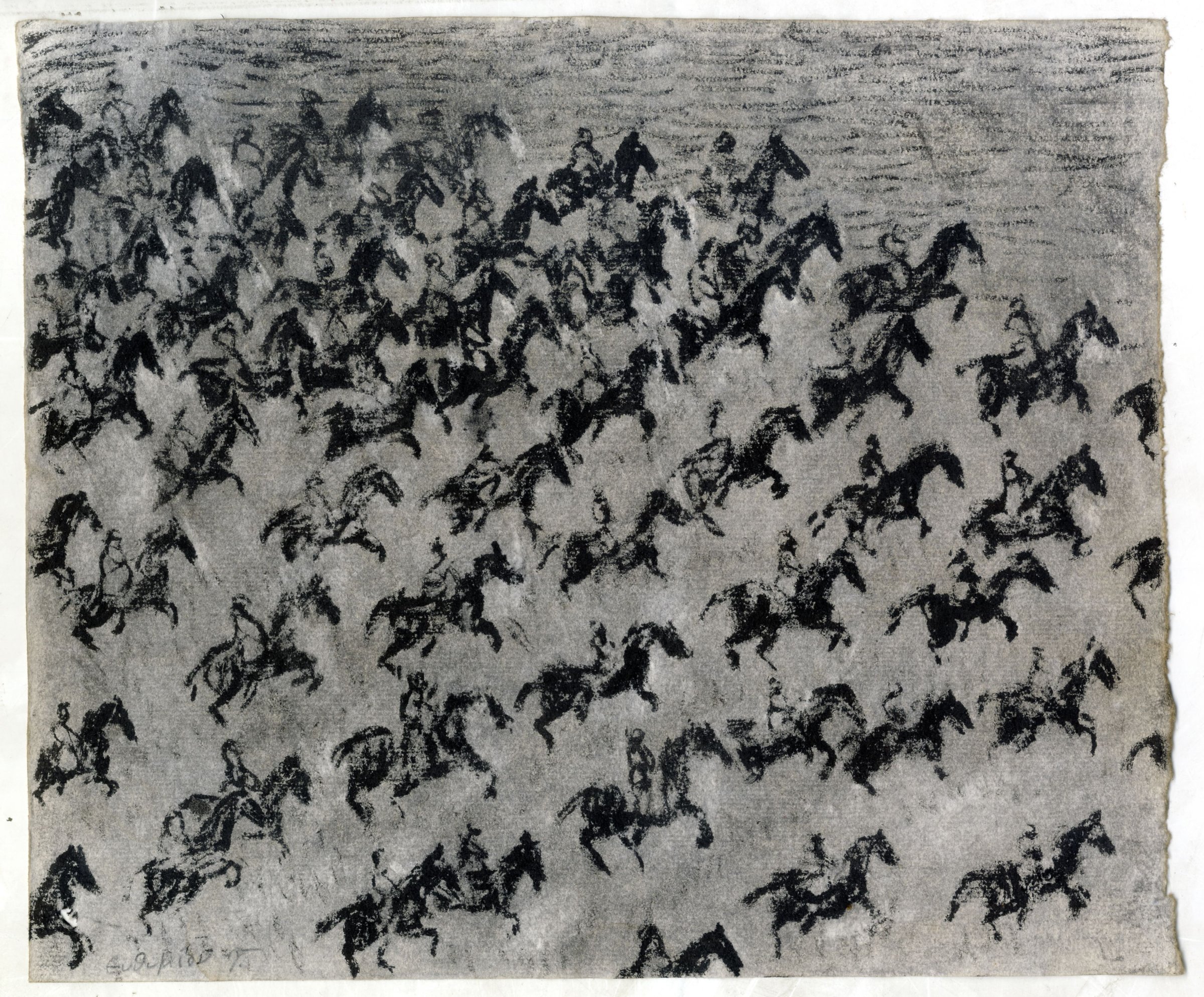 Horses, Ink on paper, 2021 — Giannis Efthimiou