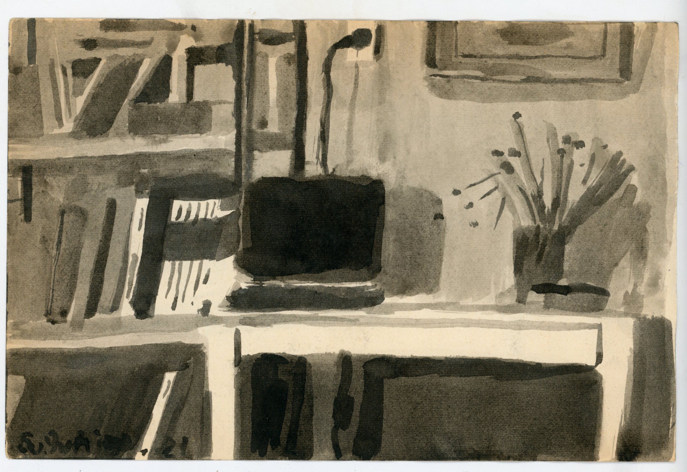 My table II, Ink on paper, 2021 — Giannis Efthimiou