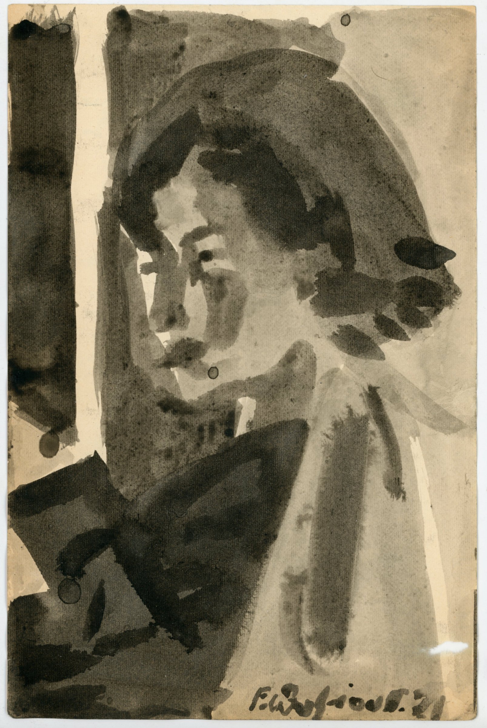 Portrait I, Ink on paper, 2021 — Giannis Efthimiou
