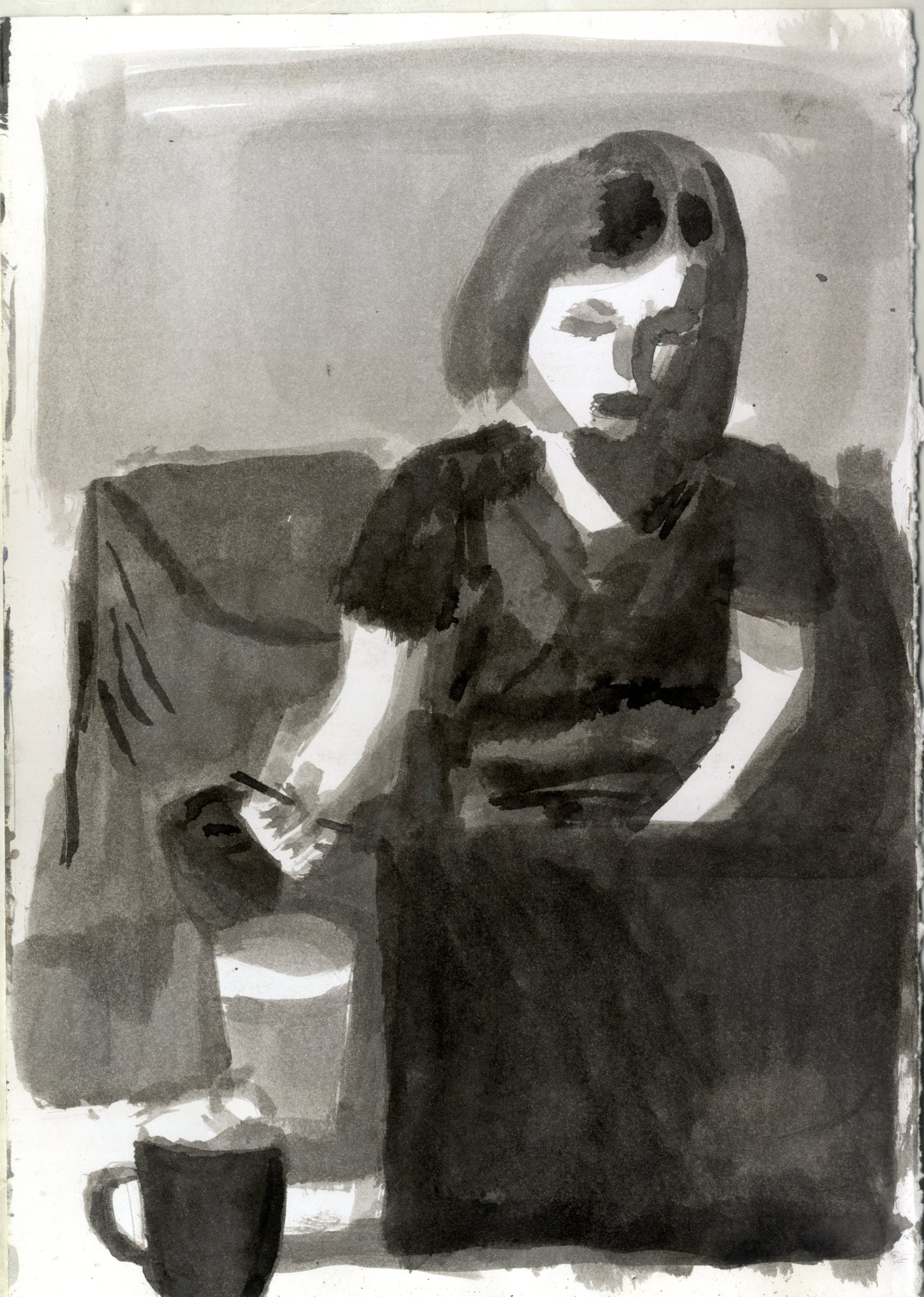 Portrait III, Ink on paper, 2019 — Giannis Efthimiou