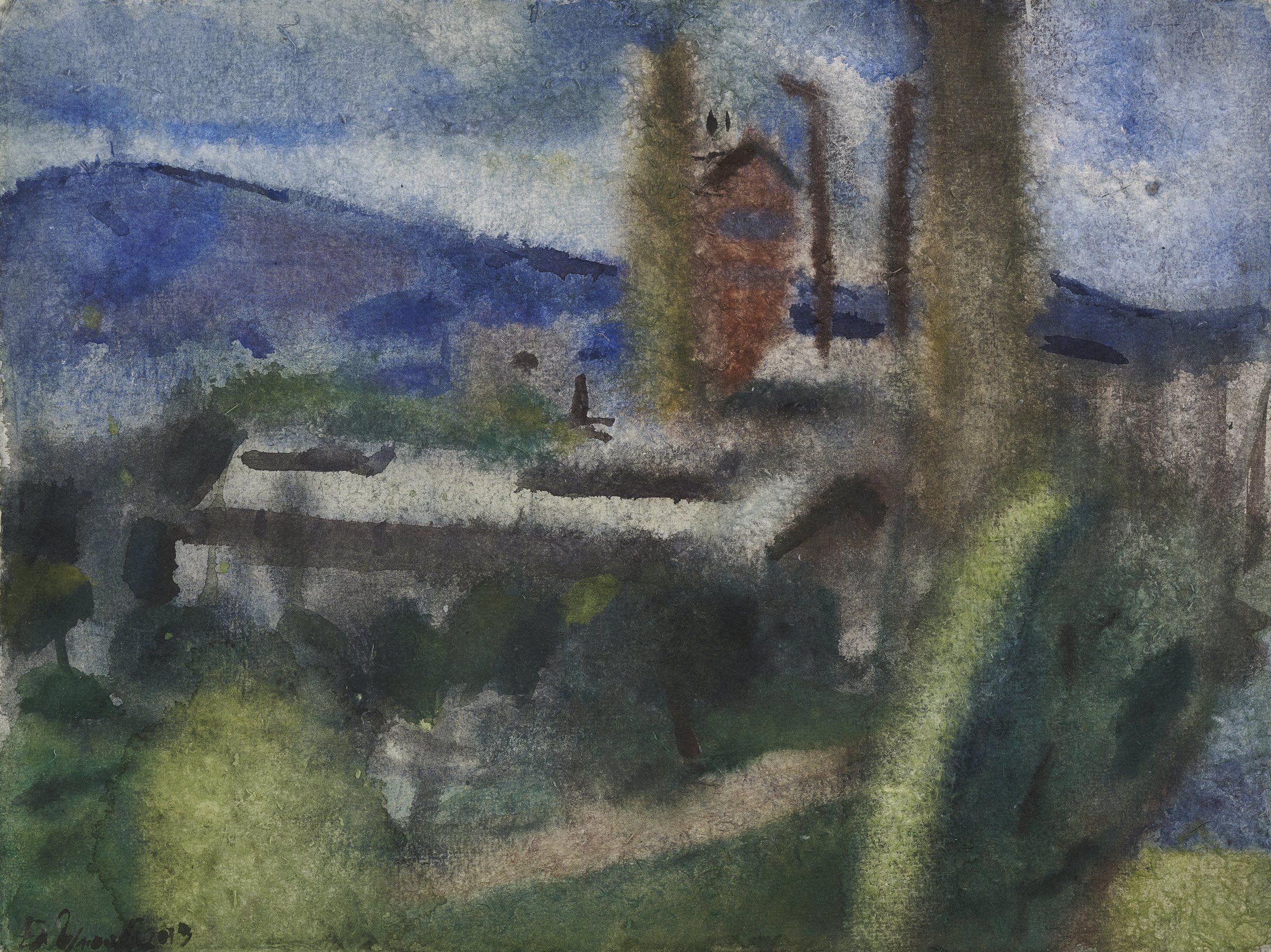 Athens, Watercolour on paper, 2020 — Giannis Efthimiou