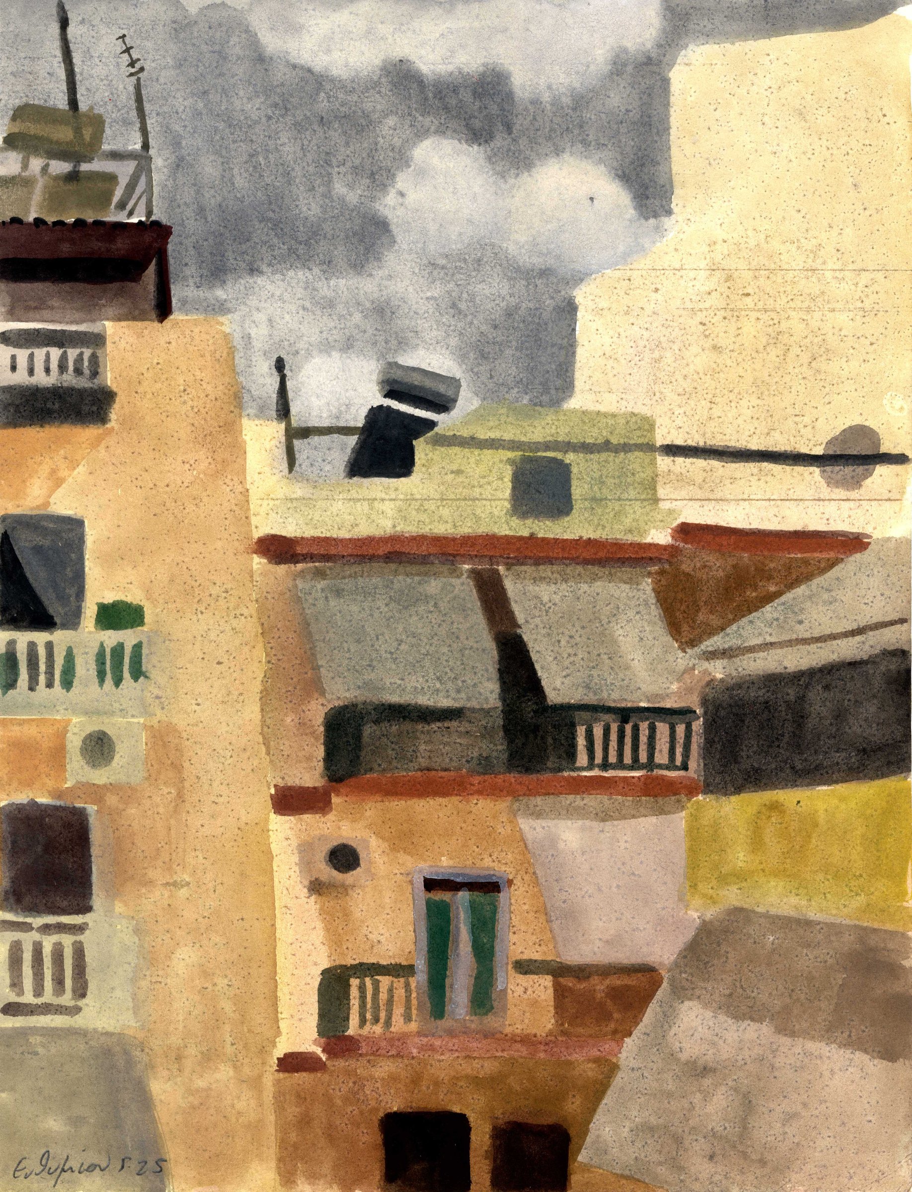 Athens view, Watercolour on paper, 2025 — Giannis Efthimiou
