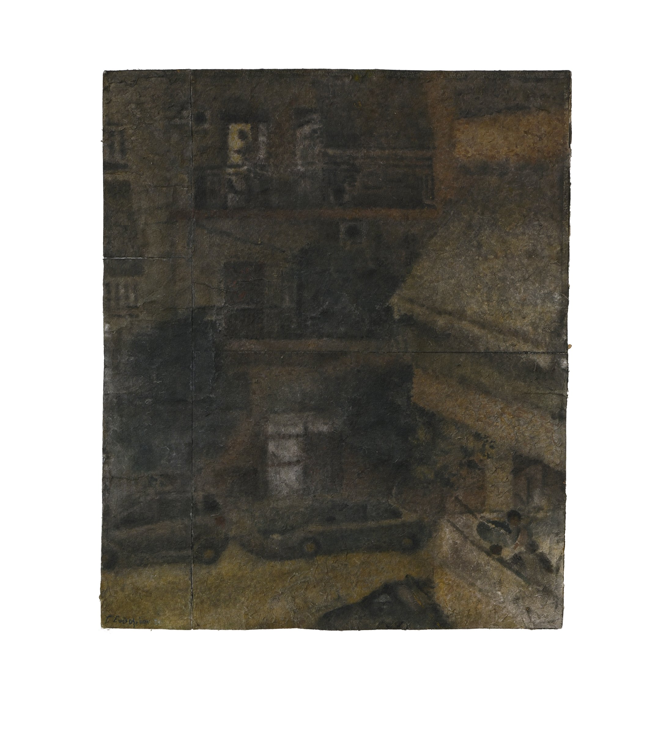 Nocturnal Athens I, Watercolour on paper, 2025 — Giannis Efthimiou